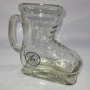 Wayne Gretzky No 99 Canadian Whisky Glass Mug 6 1/4" Whiskey NHL Skate Shaped